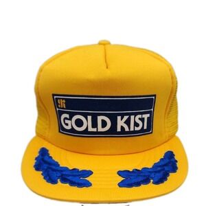 Vintage Capital Gold Kist Trucker Hat Snapback Mesh Embroidered Oak Leaves